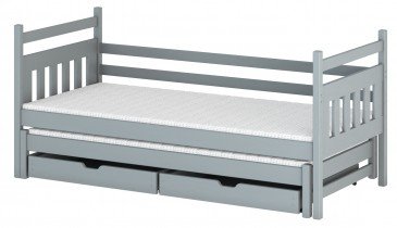 Lano - Dječji krevet s dodatnim ležajem Daniel - 80x160 cm - Siva
