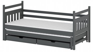 Lano - Dječji krevet s dodatnim ležajem Daniel - 80x160 cm - Graphite