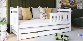 Dječji krevet s dodatnim ležajem Dominik - 80x180 cm - Bijela