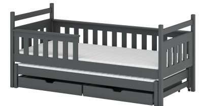 Lano - Dječji krevet s dodatnim ležajem Dominik - 90x200 cm - Graphite