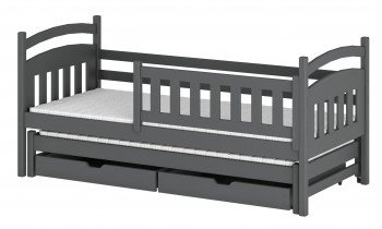 Lano - Dječji krevet s dodatnim ležajem Galaxy - 90x190 cm - Graphite
