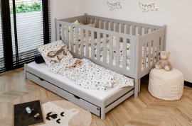 Lano - Dječji krevet s dodatnim ležajem Kaja - 80x200 cm - Siva