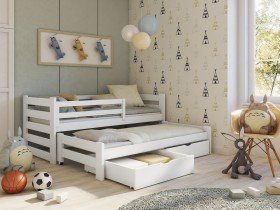 Lano - Dječji krevet s dodatnim ležajem Kubus - 80x180 cm - Bijela
