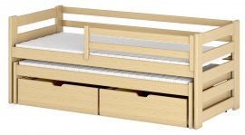 Lano - Dječji krevet s dodatnim ležajem Kubus - 80x180 cm - Bor