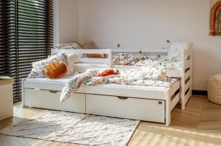 Lano - Dječji krevet s dodatnim ležajem Senso - 80x160 cm - Bijela