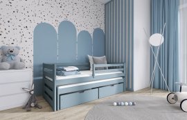 Lano - Dječji krevet s dodatnim ležajem Senso - 80x160 cm - Siva