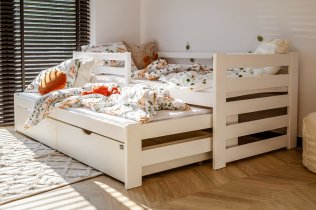 Lano - Dječji krevet s dodatnim ležajem Senso - 90x200 cm - bijela