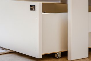 Lano - Dječji krevet s dodatnim ležajem Senso - 90x200 cm - bijela