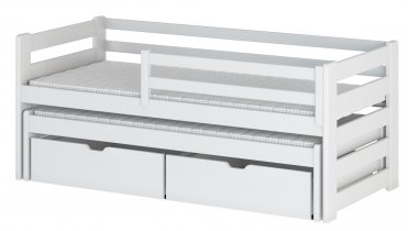 Lano - Dječji krevet s dodatnim ležajem Senso - 90x200 cm - bijela