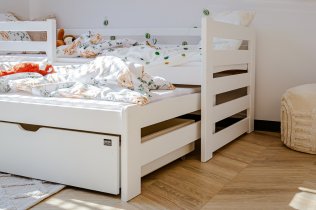 Lano - Dječji krevet s dodatnim ležajem Senso - 90x200 cm - bijela