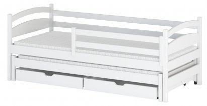 Lano - Dječji krevet s dodatnim ležajem Tosia - 80x160 cm - Bijela