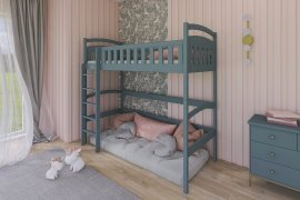Lano - Povišen krevet Mia - 80x160 cm - Sivaa
