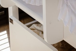 Lano - Krevet na kat Dawid - 80x160 cm - Bijela