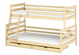 Krevet na kat Fami - 90x200/120x200 cm - Bor