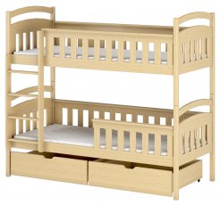 Krevet na kat Harry - 80x160 cm - Bor