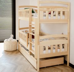 Krevet na kat Ignas - 80x160 cm - Bor