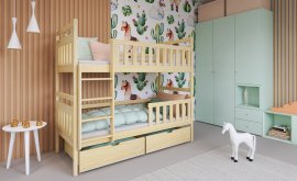 Krevet na kat Monika - 90x200 cm - Bor