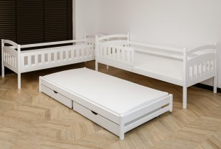 Lano - Krevet na kat s dodatnim ležajem Blanka - 90x190 cm - bijela