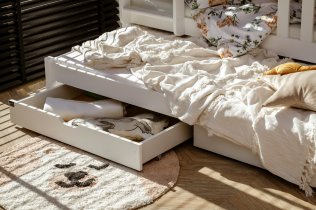 Lano - Krevet na kat s dodatnim ležajem Emilka - 80x200 cm - bijela