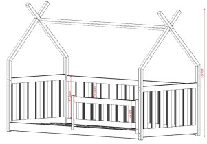 Lano - Dječji krevet Bogus - 90x190 cm - maslinasta