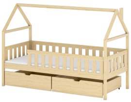 Dječji krevet kućica Domi - 80x200 cm - borovina