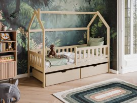 Dječji krevet kućica Natan - 80x180 cm - borovina
