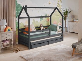 Dječji krevet s dodatnim ležajem Disney - 80x160 cm - grafit