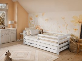 Dječji krevet s dodatnim ležajem Habi - 90x200 cm - bijela