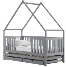 Dječji krevet s dodatnim ležajem Magic - 90x200 cm - siva