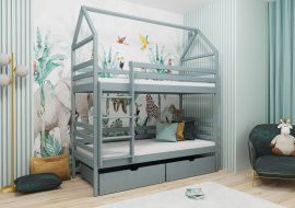 Krevet na kat Alex - 90x190 cm - siva