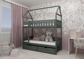 Krevet na kat Gaja - 80x160 cm - grafit