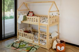 Krevet na kat Pola - 90x190 cm - borovina