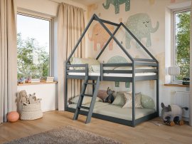 Krevet na kat Sweet - 80x180 cm - grafit