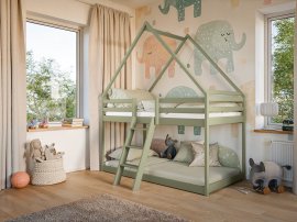 Krevet na kat Sweet - 80x180 cm - maslinasta