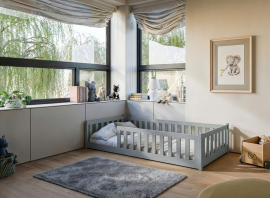 Dječji krevet Ivy - 120x200 cm - siva