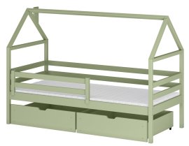 Dječji krevet kućica Aron - 90x200 cm - maslina
