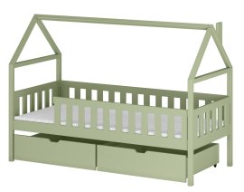 Dječji krevet kućica Domi - 80x180 cm - maslinasta