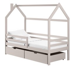 Dječji krevet kućica Lila - 80x180 cm - kašmir