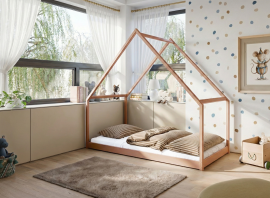 Dječji krevet kućica Moris - 80x180 cm - cimet