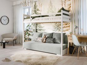 Lano - Krevet na kat s dvosjedom Sofino - 90x200/140x200 cm