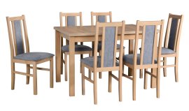 Blagovaonski set Stol Alba 1 sonoma + 6 stolica Bos 14 sonoma 1B