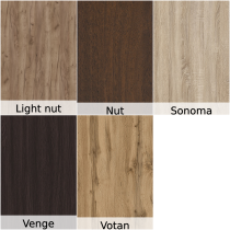 Drewmix - Komplet za blagovaonicu Ikon 5 crna/artisan + 6 stolica Monti 4 bukva 35A aragon 20