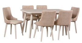 Blagovaonski set Oslo 6 cashmere + 6 stolica Monti 5 cashmere 21A