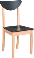 Blagovaonska stolica Hugo 3 D - bukva/crna