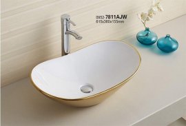 Umivaonik Kimic Oval White-Gold 62