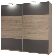 Ormar s kliznim vratima Dione D01 - san remo/sivi