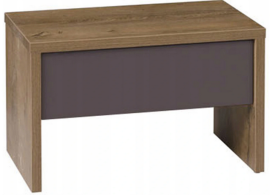 Noćni ormarić Latika - burgundi hrast/siva