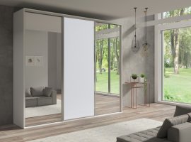 Ormar s kliznim vratima s 2 ogledaloma Grande 254 сm - bijeli