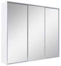 Ormar s kliznim vratima s 3 ogledala Grande 277 cm - bijeli