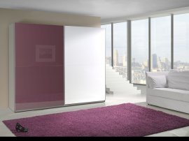 Ormar s kliznim vratima Lux 9 - ljubičastI/bijelI sjaj